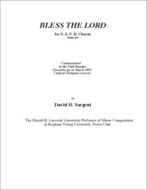 Bless The Lord SATB choral sheet music cover